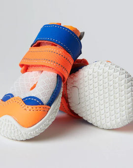Hot Pavement Pawtector Dog Shoes - Orange Blue/Size A