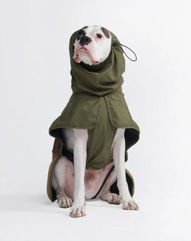 Breatheshield Dog Raincoat - Green Brown Tan/Size S