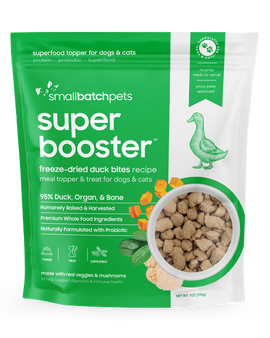 Small Batch Pets Super Booster Freeze Dried Duck Bites 7oz