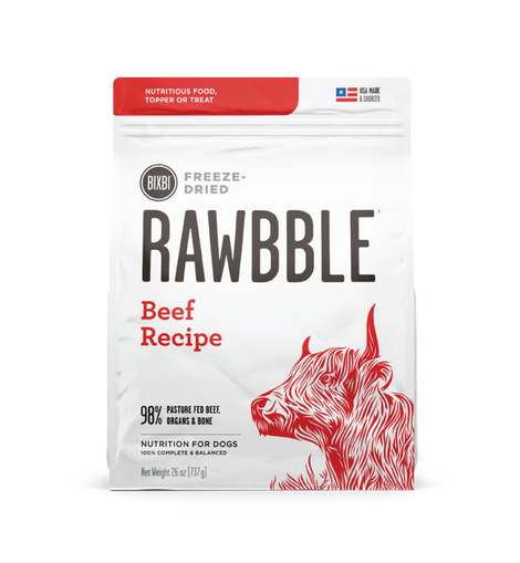 BIXBI Rawbble Beef Recipe for Dogs 340g