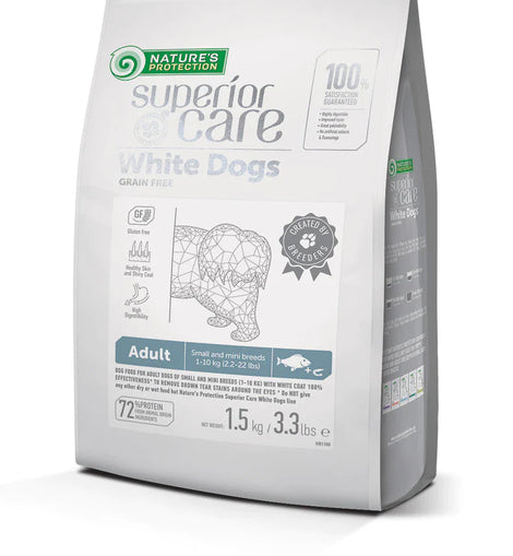 Nature's Protection White Dogs Grain Free - White Fish Adult 1.5kg
